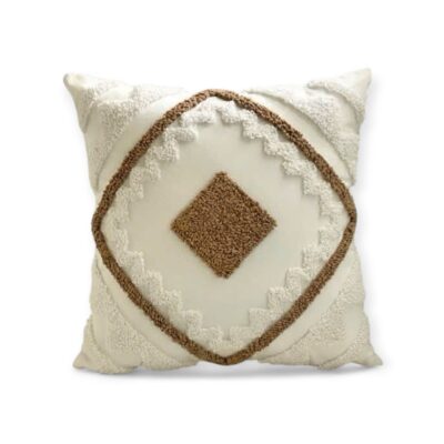Sofa Pillow - Diamond Pattern in Brown
