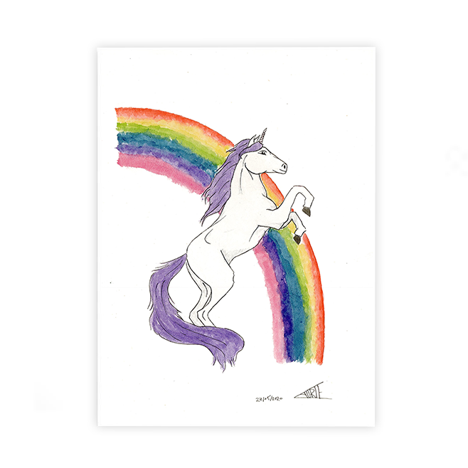 postcard - unicorn
