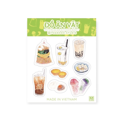 Phanhshi Studio - "Vietnamese Snacks (Đồ Ăn Vặt)" Stickers Sheet