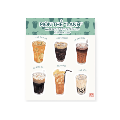 Phanhshi Studio -"Vietnamese Drinks (Món Thể Lạnh)" Stickers Sheet