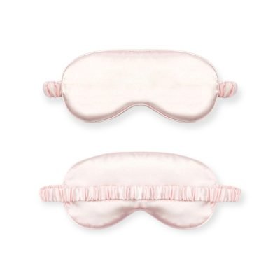 Silk Sleep Mask with Pouch in Pink