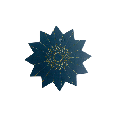 “Black Flower” Christmas Gift Tag by White Rabbit Letter Press