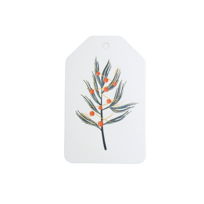 “Pine Leaf” Christmas Gift Tag by White Rabbit Letter Press