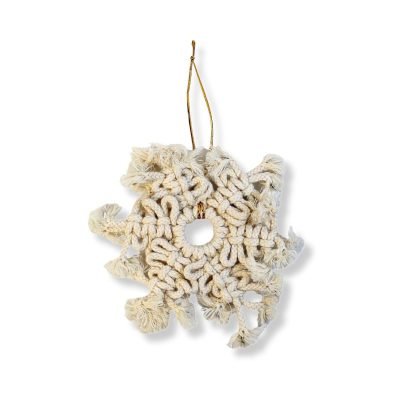 Christmas Ornament - Macrame Snow