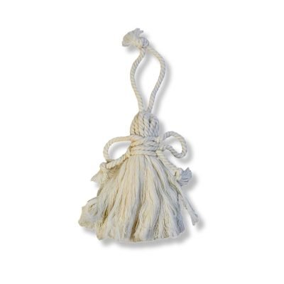 Christmas Ornament - Macrame Angel in White