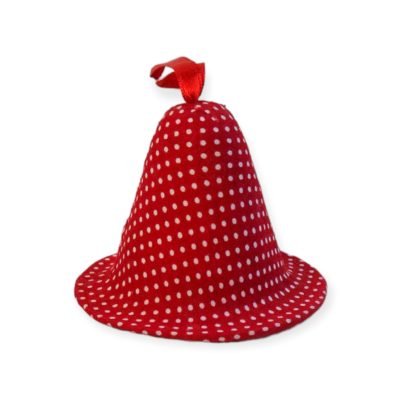 Mekong Quilts Christmas Ornaments - Red Polka Dot Bell