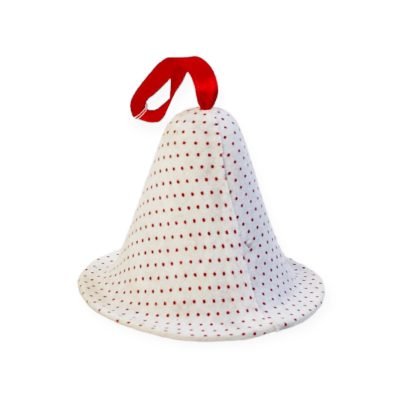 Mekong Quilts Christmas Ornaments - White Polka Dot Bell
