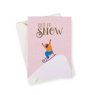 “Let It Snow” Christmas Card by White Rabbit Letter Press