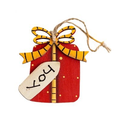 Christmas Ornament - Wood Gift Box