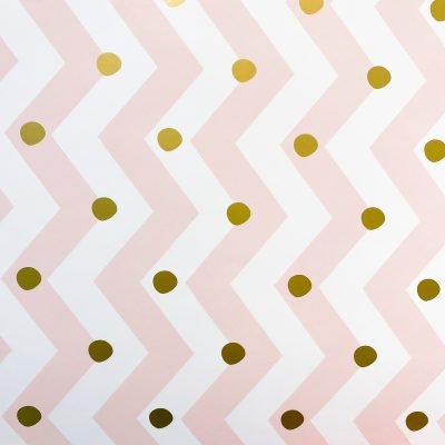Wrapping Paper - Zigzag & Gold Polka Dots