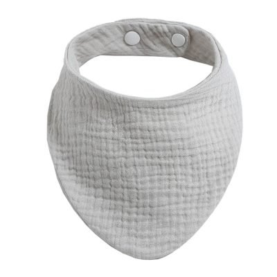 Muslin Bibs for Babies in Light Grey