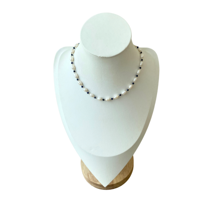 Miya - Pearl & Blue Lapis Necklace