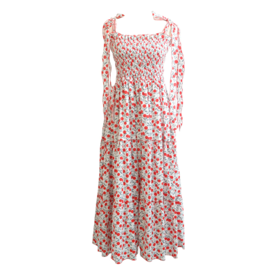 Humanity Hanoi Tiered Maxi Dress in Red Cherry