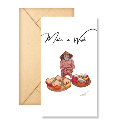 Laurie Draws - 'Make a wish' Greeting Card