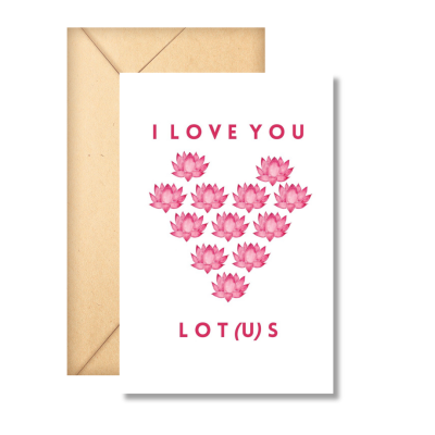 Laurie Draws - 'I Love You Lot(u)s' Greeting Card