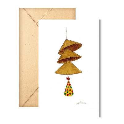 Laurie Draws - 'Birthday cone hats' Greeting Card