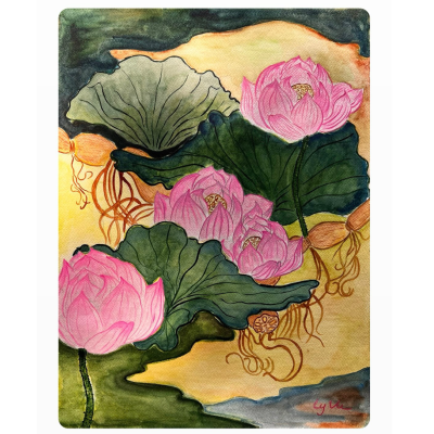 'Lotus Land' Print by Ly Vu