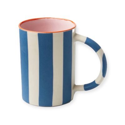 Bat Trang Ceramic Striped Mug in Navy