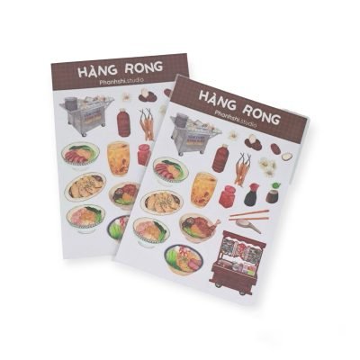 Phanhshi Studio - "Street Vendor" Sticker Sheet in Brown