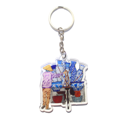 Laurie Draws - "Pottery Bike" Keychain