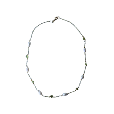Miya - Titan Necklace with Pearl and Amazonite