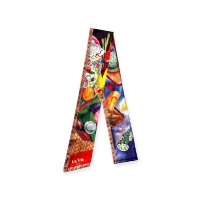 LY VU -  “Taste Of Vietnam” Silk Twilly Scarf