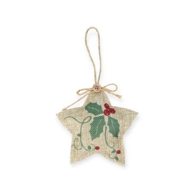 Christmas Ornament - Jute Fabric Star