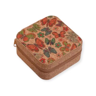 Vintage Cork Jewelry Box - Butterfly