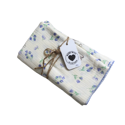 Muslin blankets for babies - Purple Flower