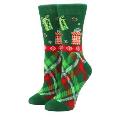 Christmas Socks - Checked Red & Green