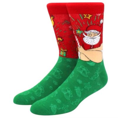 Christmas Socks - Santa With Firework