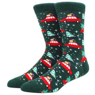 Christmas Socks - Car & Pine Tree