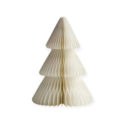Christmas Decoration - Paper Christmas Tree in White (Large)