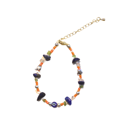 Miya - Blue Moonstone Beaded Titan Bracelet