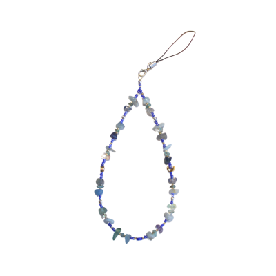Miya - Aquamarine and Blue Bead Phone Chain