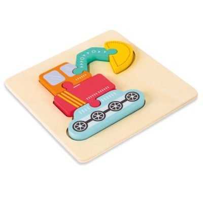 Montessori Wooden Baby Toy 3D Puzzle - Crane Truck