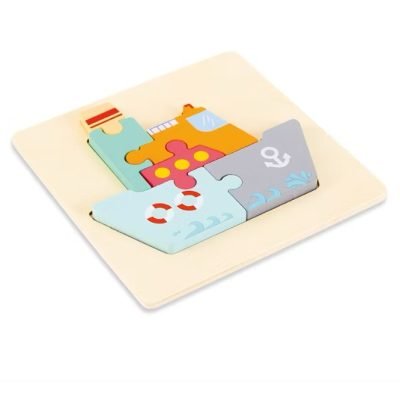 Montessori Wooden Baby Toy 3D Puzzle - Ship
