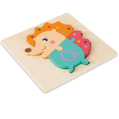 Montessori Wooden Baby Toy 3D Puzzle - Hedgehog