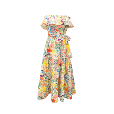 Humanity Hanoi Off Shoulder Maxi Dress in Colorful Floral