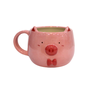 Meow Pottery - Short Mug In Pink Piggy