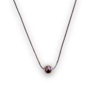 Rouge - Ball Pendant Silver Plated Necklace