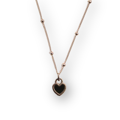 Rouge - Heart Locket Pendant Silver Plated Necklace