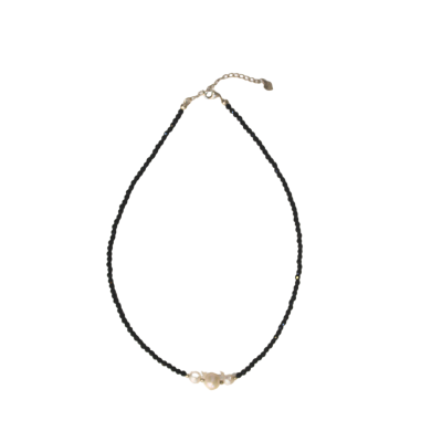 Miya - Colorful Necklace Onyx & Triple Pearl