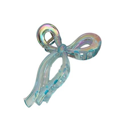 Hair Claw - Bow Shape in Jelly Blue