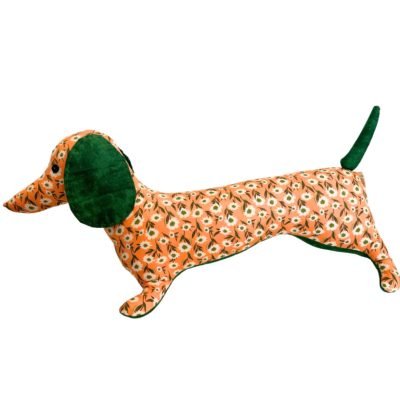 Rung Handmade - Stuffed Orange Dachshund Dog In Daisy Flower