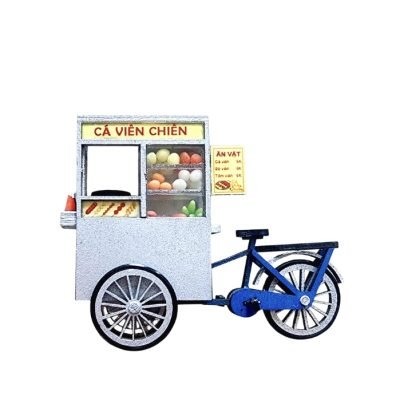 Nha Tin - 'Xe Cá Viên Chiên - Fried Fish Ball Cart Vendor' Magnet
