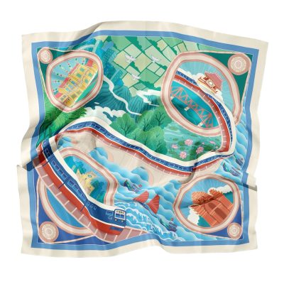 La Artisan - "Đường Sắt Bắc Nam - North-South Railway" Square Scarf