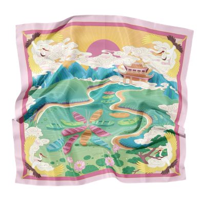 La Artisan - "Trang An" Square Scarf