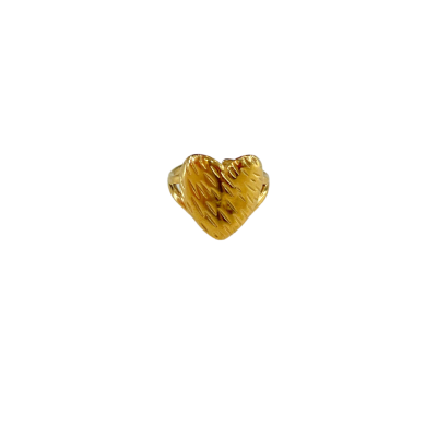 Rouge - Heart Pendant 18K Gold Plated Ring