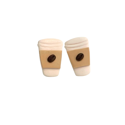 Eli & Lou - Clay Earrings in Coffee Cup